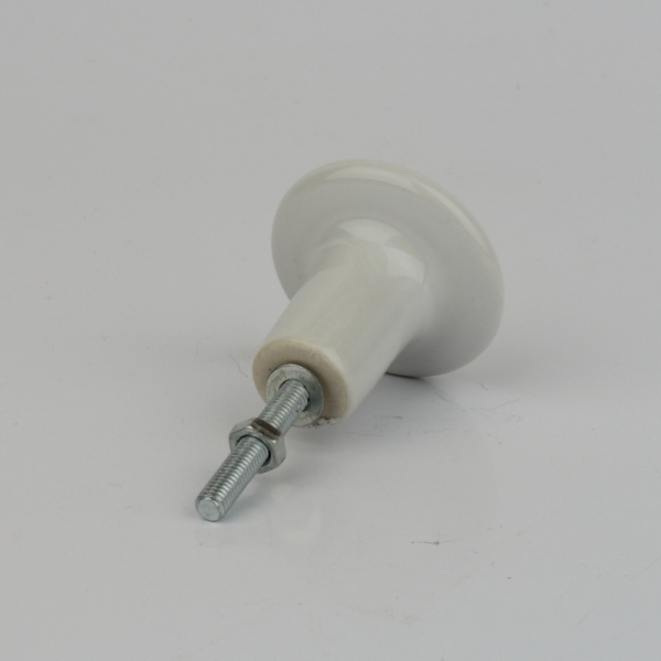 Nábytková úchytka keramická bílá 4cm