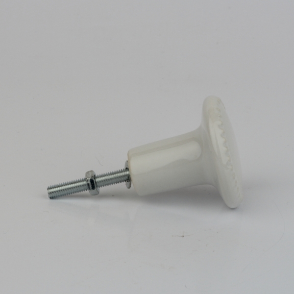 Nábytková úchytka keramická bílá 4cm