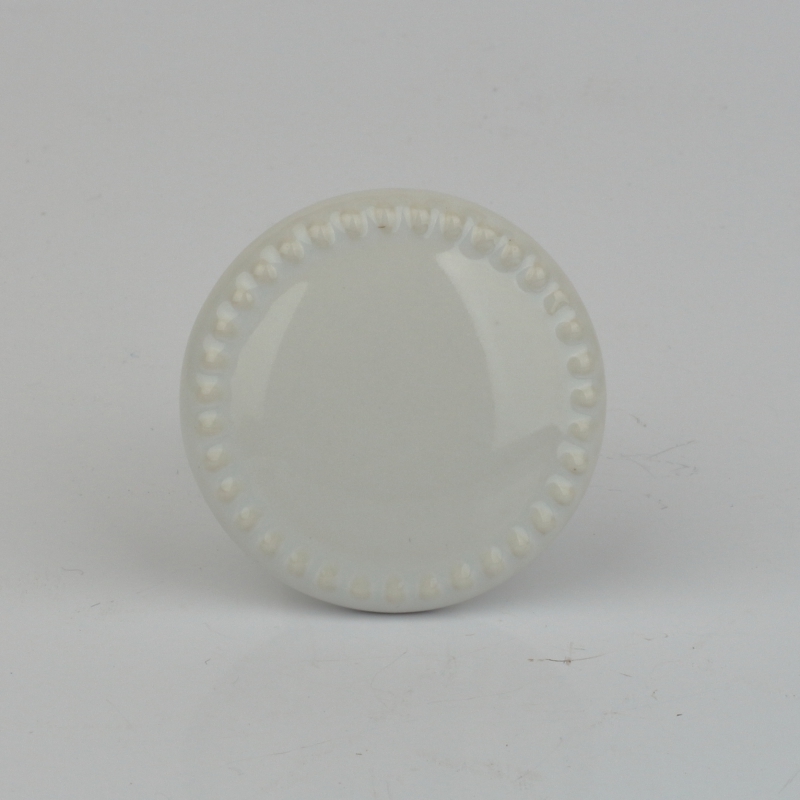 Nábytková úchytka keramická bílá 4cm