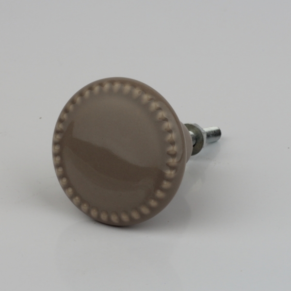 Nábytková úchytka keramická hnědá 4cm