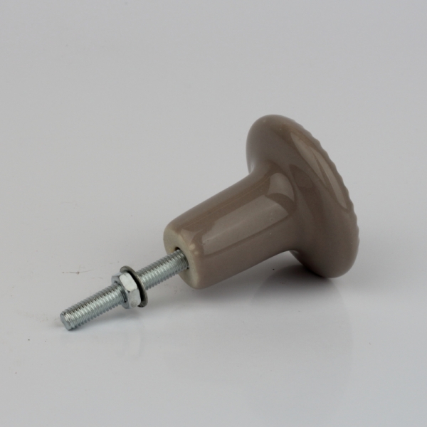 Nábytková úchytka keramická hnědá 4cm