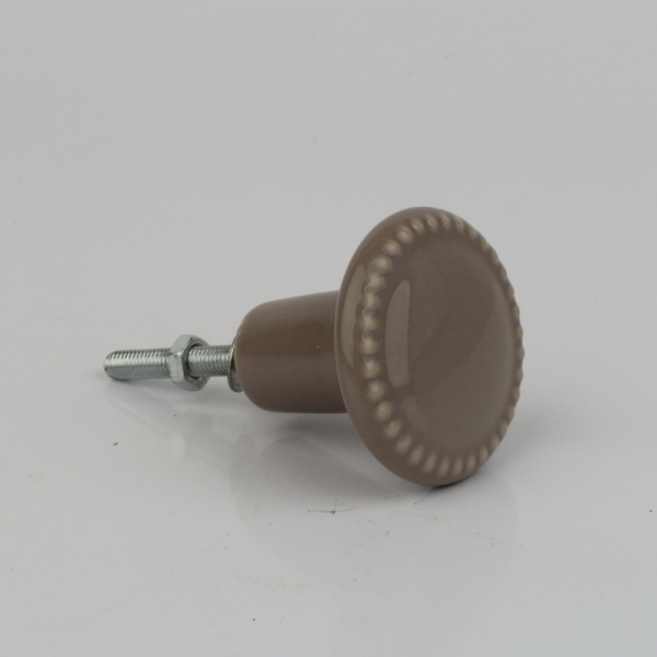 Nábytková úchytka keramická hnědá 4cm