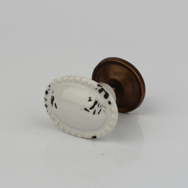 Nábytková úchytka keramická oprýskaný vzhled 3cm