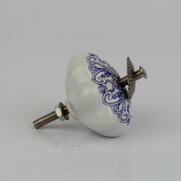 Nábytková úchytka keramický květ 4x4cm