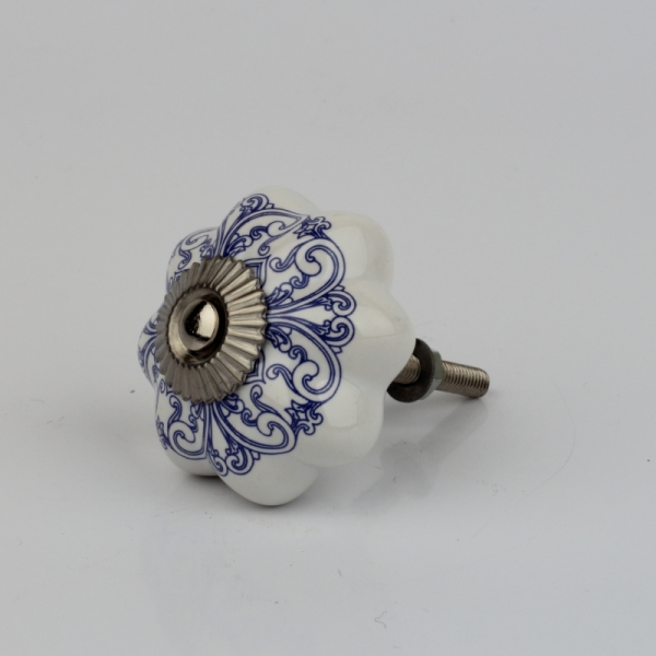 Nábytková úchytka keramický květ 4x4cm