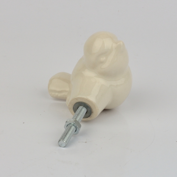Nábytková úchytka keramický ptáček 5x4cm
