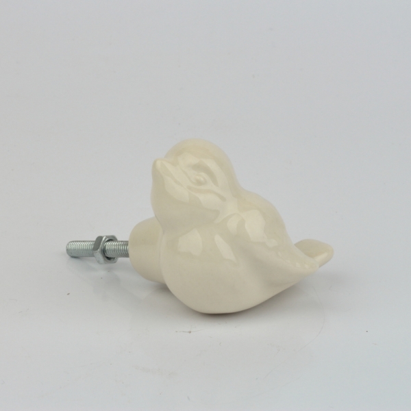 Nábytková úchytka keramický ptáček 5x4cm