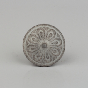 Nábytková úchytka ozdobná květina oprýskaný vzhled 4x2cm