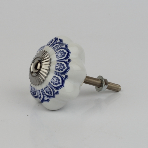 Nábytková úchytka ozdobná modrá 4x4cm