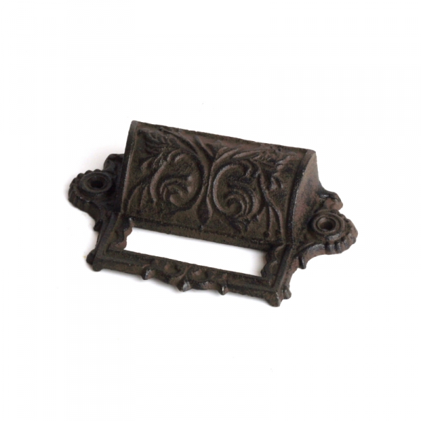 Nábytková úchytka se štítkem 13x8cm