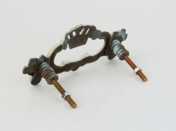 Nábytková úchytka zdobená s květy 12x2x5cm