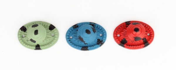 Nábytkové úchytky retro modrá 8,5x6cm