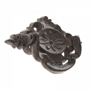 Nábytkové úchytky s bohatým zdobením litina 17,5x9,5x3 cm