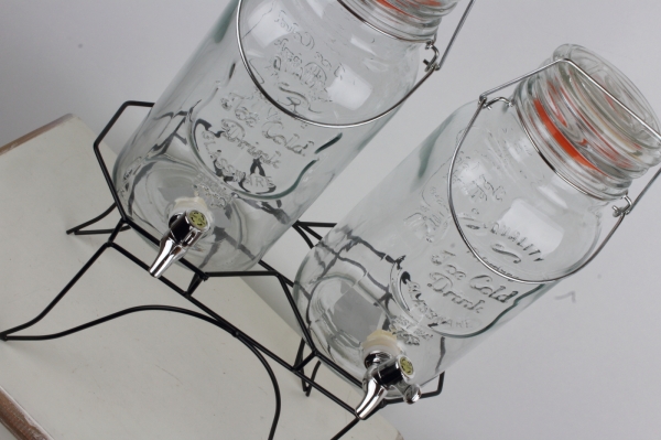 Nádoba na limonádu s kohoutkem na stojanu 2x3,5l