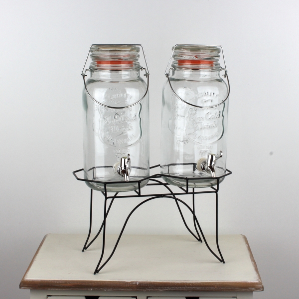 Nádoba na limonádu s kohoutkem na stojanu 2x3,5l