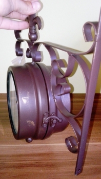 Nádražní hodiny s teploměrem- VYŘAZENO dek4806