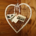 Nástěnka na vzkazy - proutěné srdce 50cm