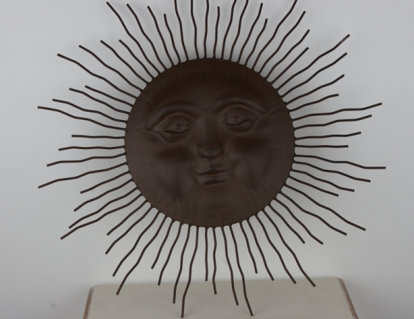 Nástěnná dekorace kovové slunce 68cm