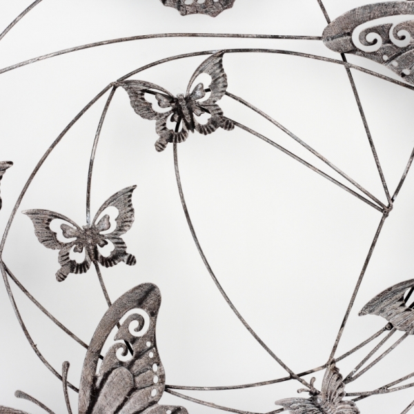 Nástěnná dekorace kovový obraz motýl 98cm