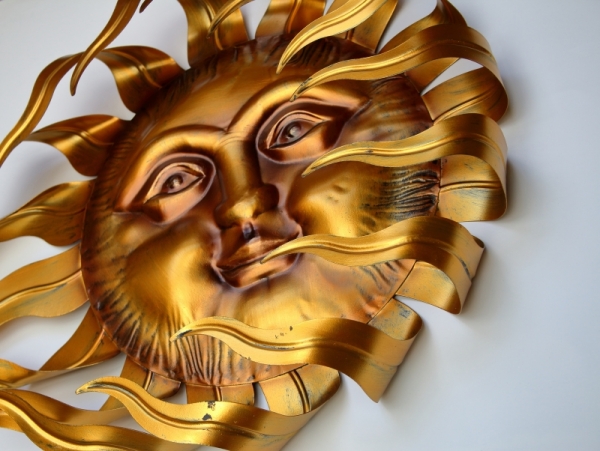 Nástěnná dekorace na zeď slunce 63,5x12,7x43cm