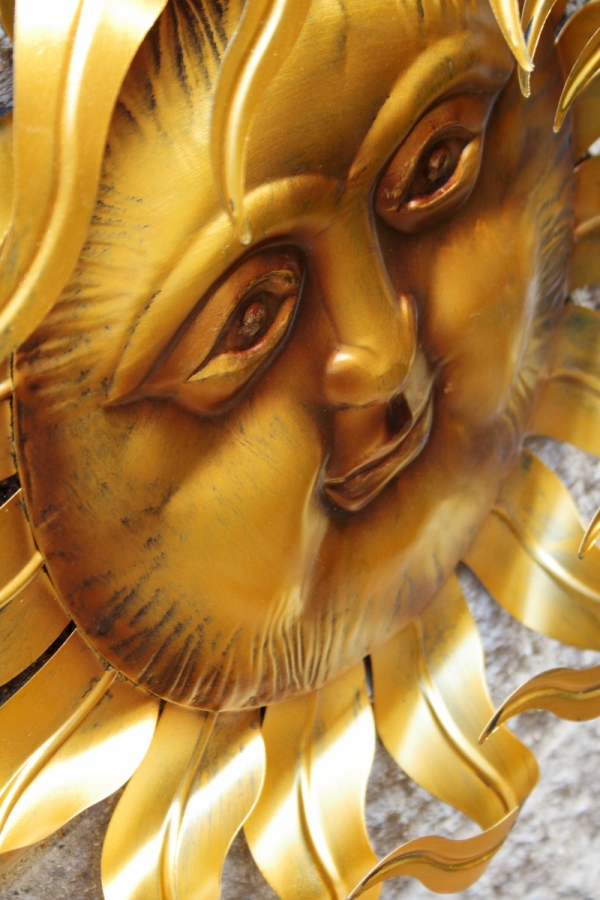 Nástěnná dekorace na zeď slunce 63,5x12,7x43cm