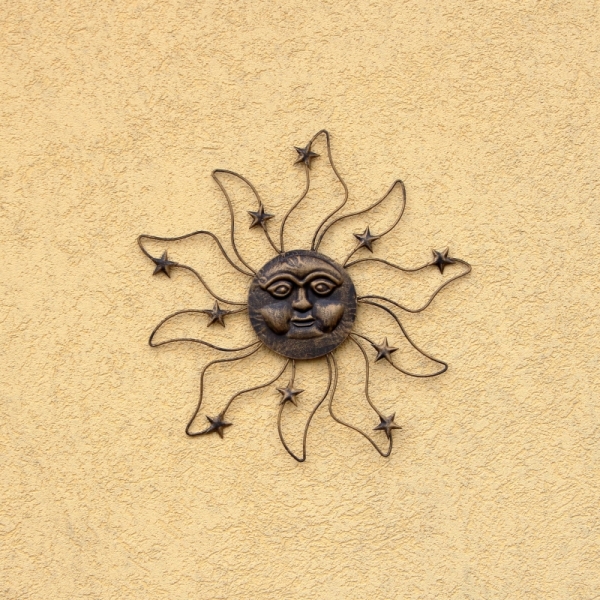 Nástěnná dekorace slunce 38x1x40cm