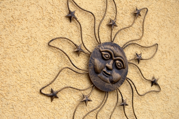 Nástěnná dekorace slunce 38x1x40cm