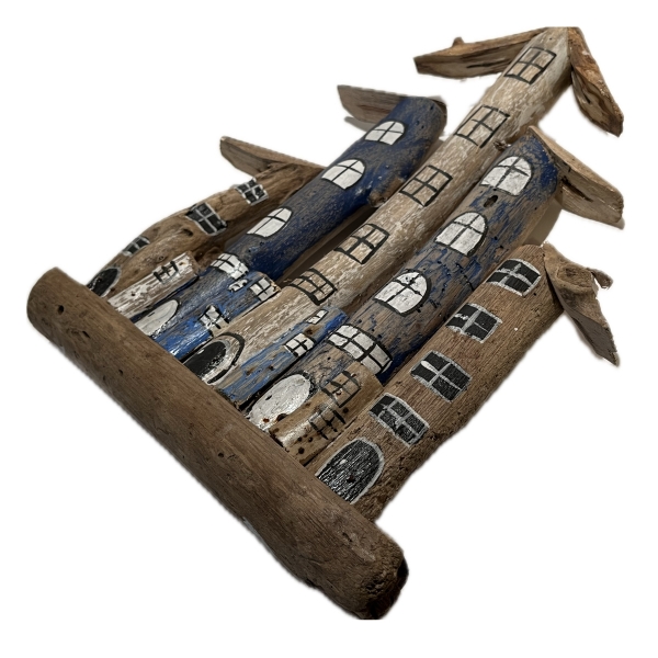 Nástěnná dekorace z náplavového dřeva 35 x 30cm