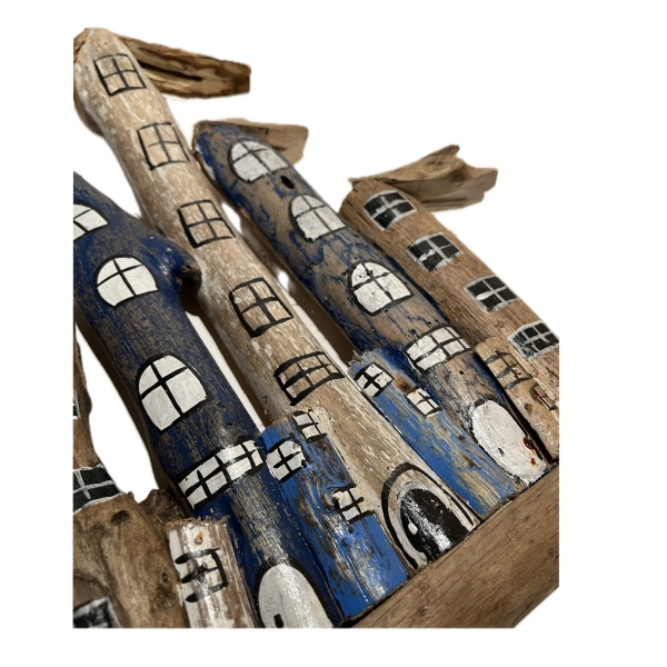 Nástěnná dekorace z náplavového dřeva 35 x 30cm