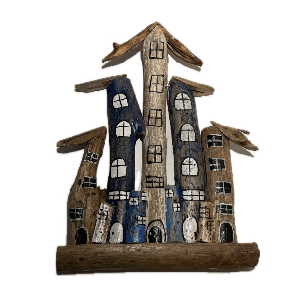 Nástěnná dekorace z náplavového dřeva 35 x 30cm