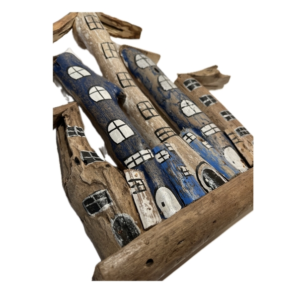 Nástěnná dekorace z náplavového dřeva 35 x 30cm