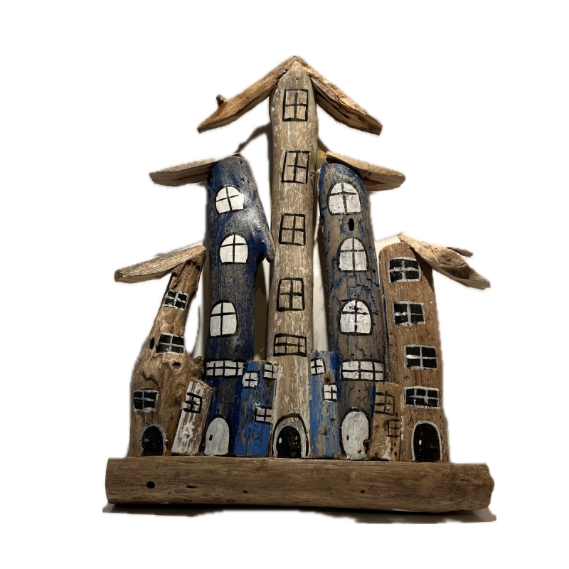 Nástěnná dekorace z náplavového dřeva 35 x 30cm