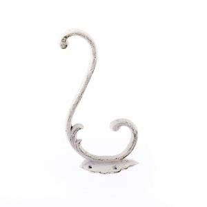 Nástěnná konzole retro litina bílá 19,5x12,3x3,8cm