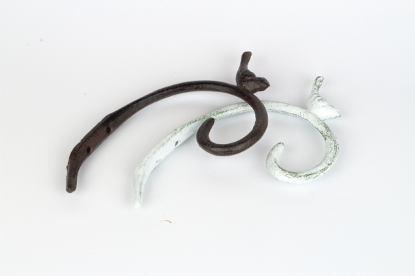 Nástěnná konzole s ptáčkem tmavá 14x21x2cm