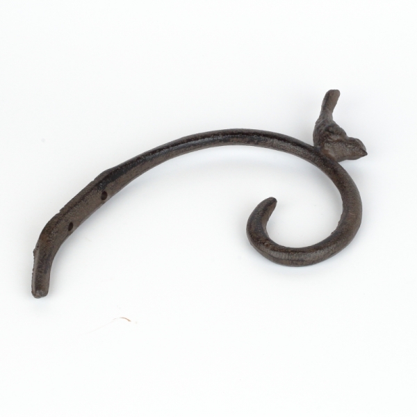 Nástěnná konzole s ptáčkem tmavá 14x21x2cm