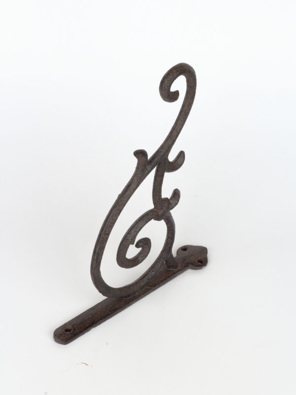 Nástěnná konzole zdobená litina 23x18,5x3cm