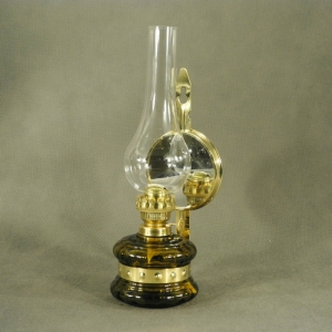 Nástěnná petrolejová lampa se zrcadlem 30cm