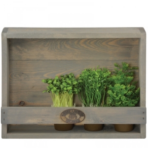 Nástěnná police na květiny bedýnka 39x12x29cm