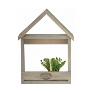 Nástěnná police na květiny domeček 29x41cm