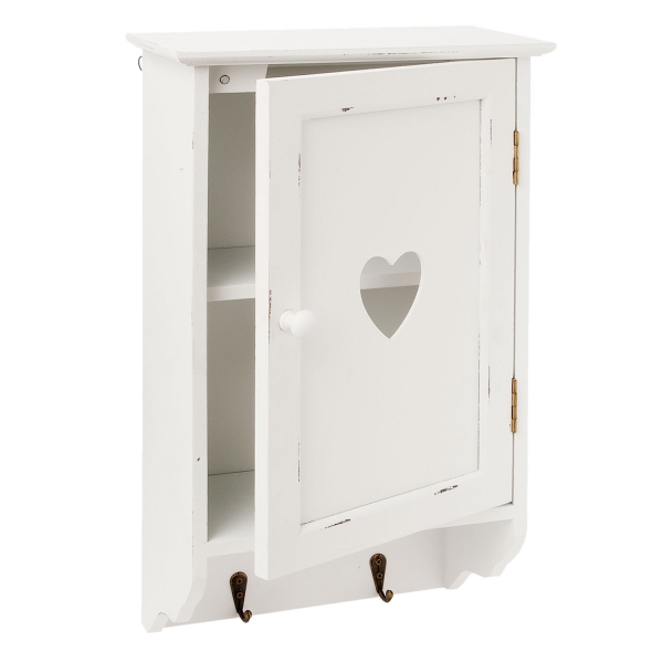 Nástěnná skříňka se 2 háčky 23x40x11cm