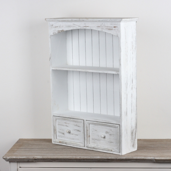 Nástěnná vintage skříňka s šuplíky 67x45x13cm