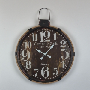 Nástěnné hodiny 64x68cm hnědé