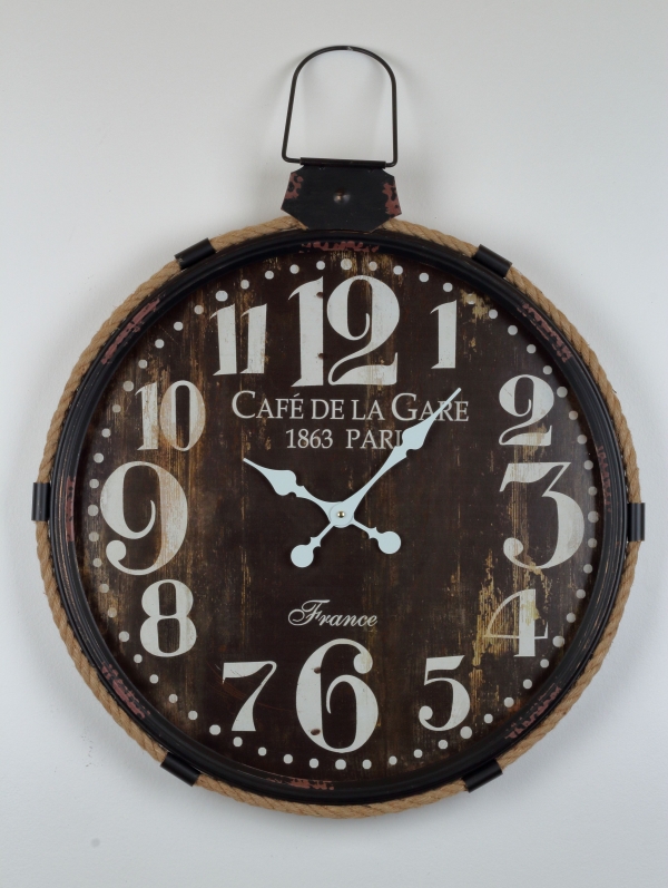 Nástěnné hodiny 64x68cm hnědé