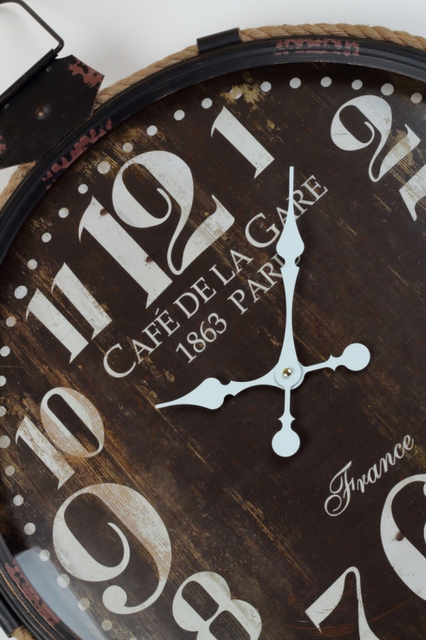 Nástěnné hodiny 64x68cm hnědé