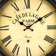 Nástěnné hodiny CAFÉ DE LA GARE 47cm