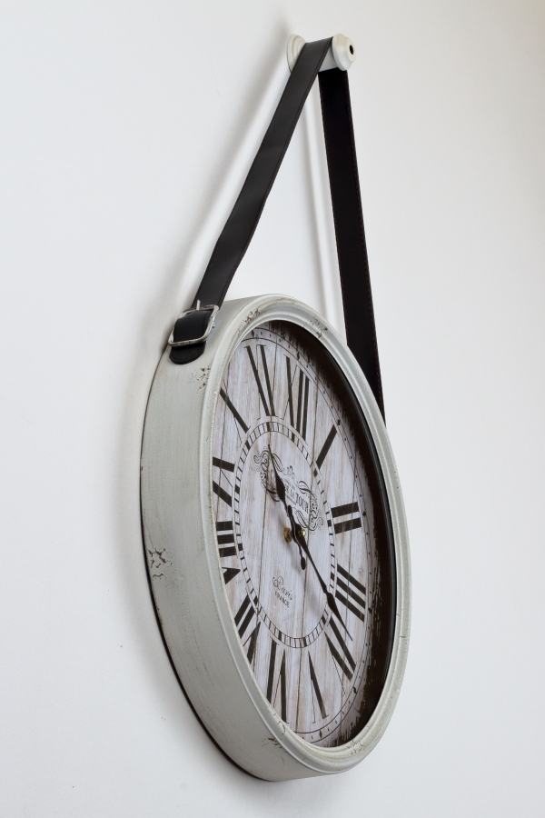 Nástěnné hodiny CAFE DE LA TOUR s popruhem 40cm