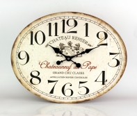 Nástěnné hodiny Chateau bílé 49x39cm