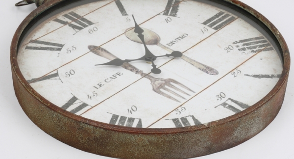 Nástěnné hodiny do kuchyně LA CAFE BISTRO 49x60x6cm