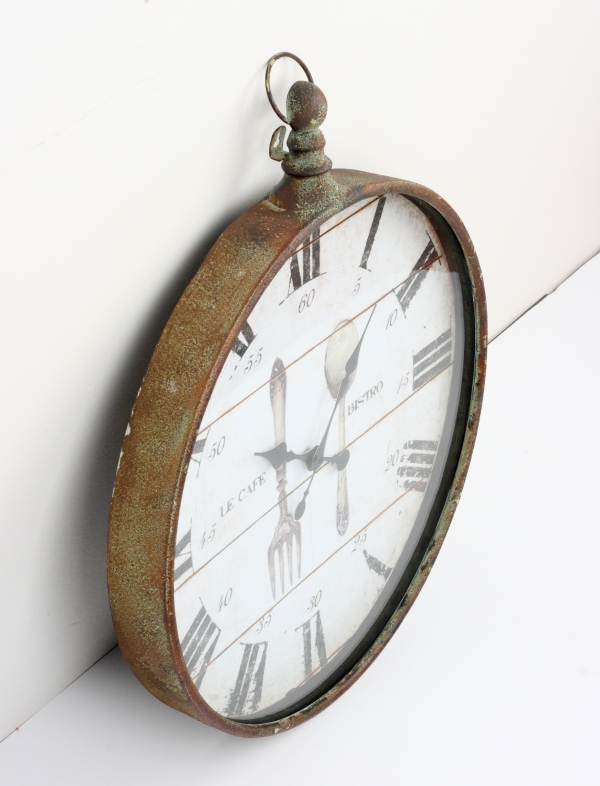 Nástěnné hodiny do kuchyně LA CAFE BISTRO 49x60x6cm