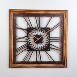 Nástěnné hodiny dřevěné 50x50cm